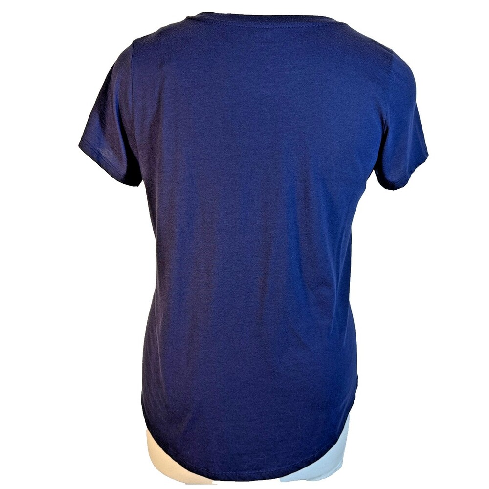 Torrid Top Tee Shirt Womens 2X (2) Solid Navy Blue V-Neck EUC - Picture 3 of 12